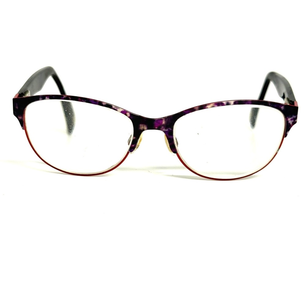 Gok Wan 59 Purple Marble Red Cat Eye Eyeglass Frames 53-17-135 GW 25381924